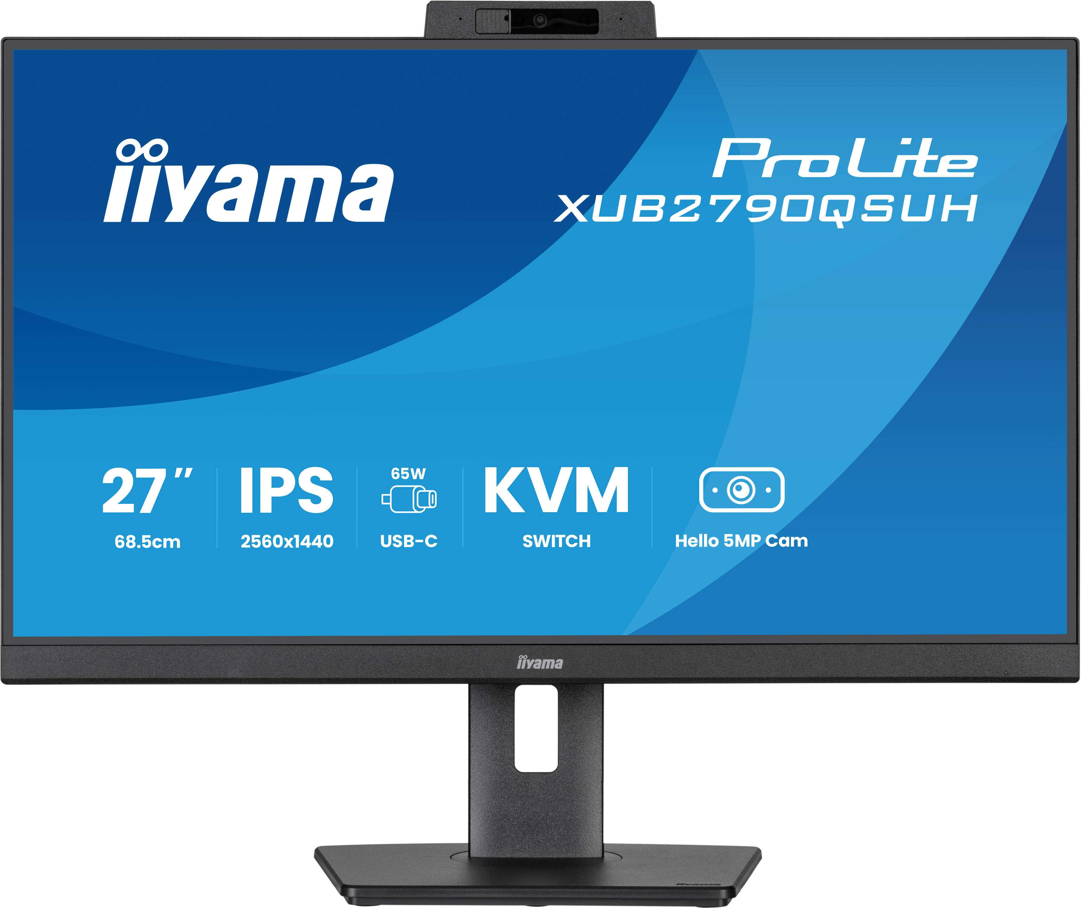 iiyama ProLite XUB2790QSUH-B2 écran plat de PC 68,6 cm (27") 2560 x 1440 pixels Wide Quad HD LED Noir