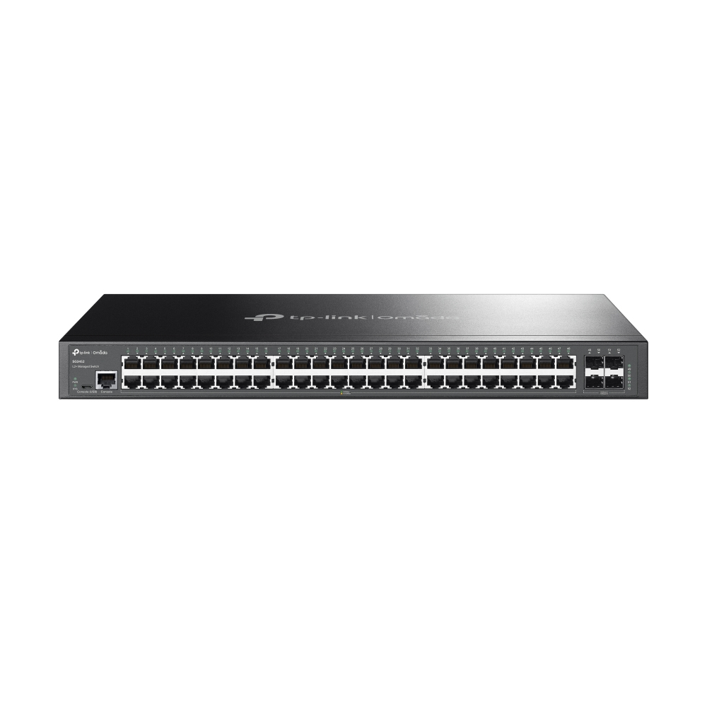 TP-Link Omada SG3452 commutateur réseau Géré L2+ Gigabit Ethernet (10/100/1000) 1U Noir TP-Link Omada SG3452 commutateur réseau Géré L2+ Gigabit Ethernet (10/100/1000) 1U Noir
