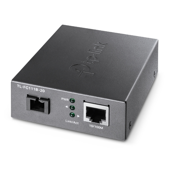 TP-Link TL-FC111B-20 convertisseur de support réseau 100 Mbit/s Monomode Noir TP-Link TL-FC111B-20 convertisseur de support réseau 100 Mbit/s Monomode Noir