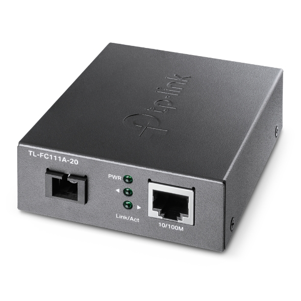 TP-Link TL-FC111A-20 convertisseur de support réseau 100 Mbit/s Monomode Noir TP-Link TL-FC111A-20 convertisseur de support réseau 100 Mbit/s Monomode Noir