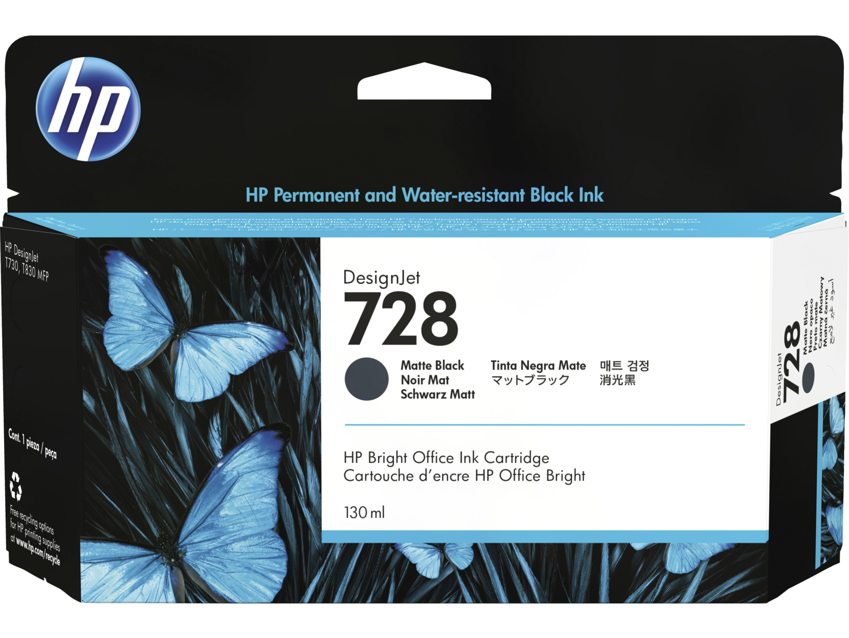 728 1 pièce(s) Original Rendement standard Noir mat 728 1 pièce(s) Original Rendement standard Noir mat