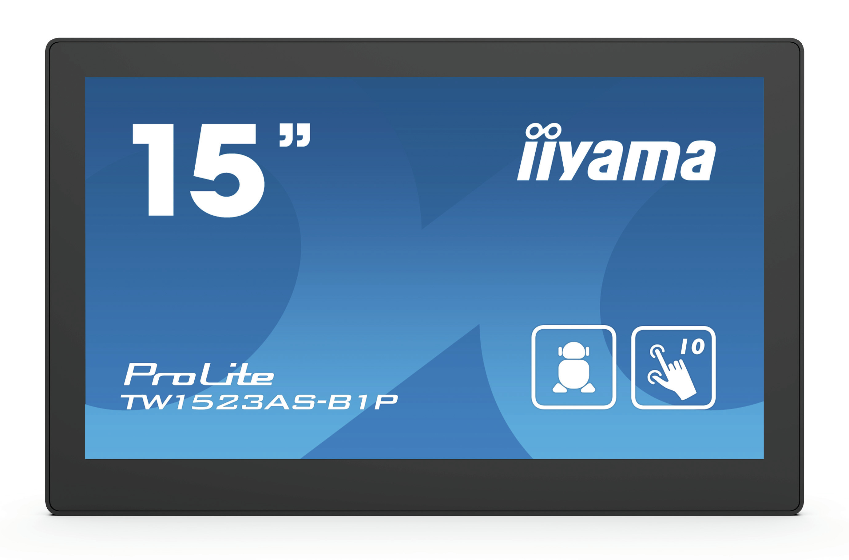 iiyama ProLite TW1523AS-B1P moniteur à écran tactile 39,6 cm (15.6") 1920 x 1080 pixels Plusieurs pressions Multi-utilisateur Noir