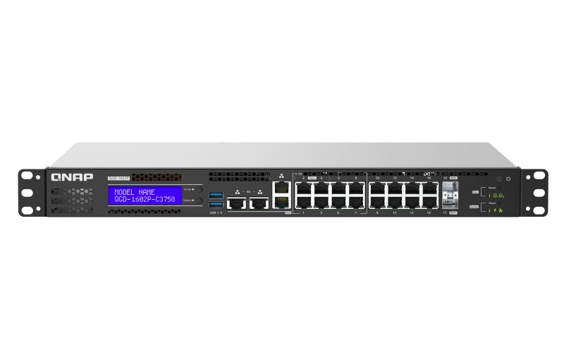 QNAP QGD-1602P Géré L2 Gigabit Ethernet (10/100/1000) Connexion Ethernet, supportant l'alimentation via ce port (PoE) 1U Noir, Gris QNAP QGD-1602P Géré L2 Gigabit Ethernet (10/100/1000) Connexion Ethernet, supportant l'alimentation via ce port (PoE) 1U Noir, Gris