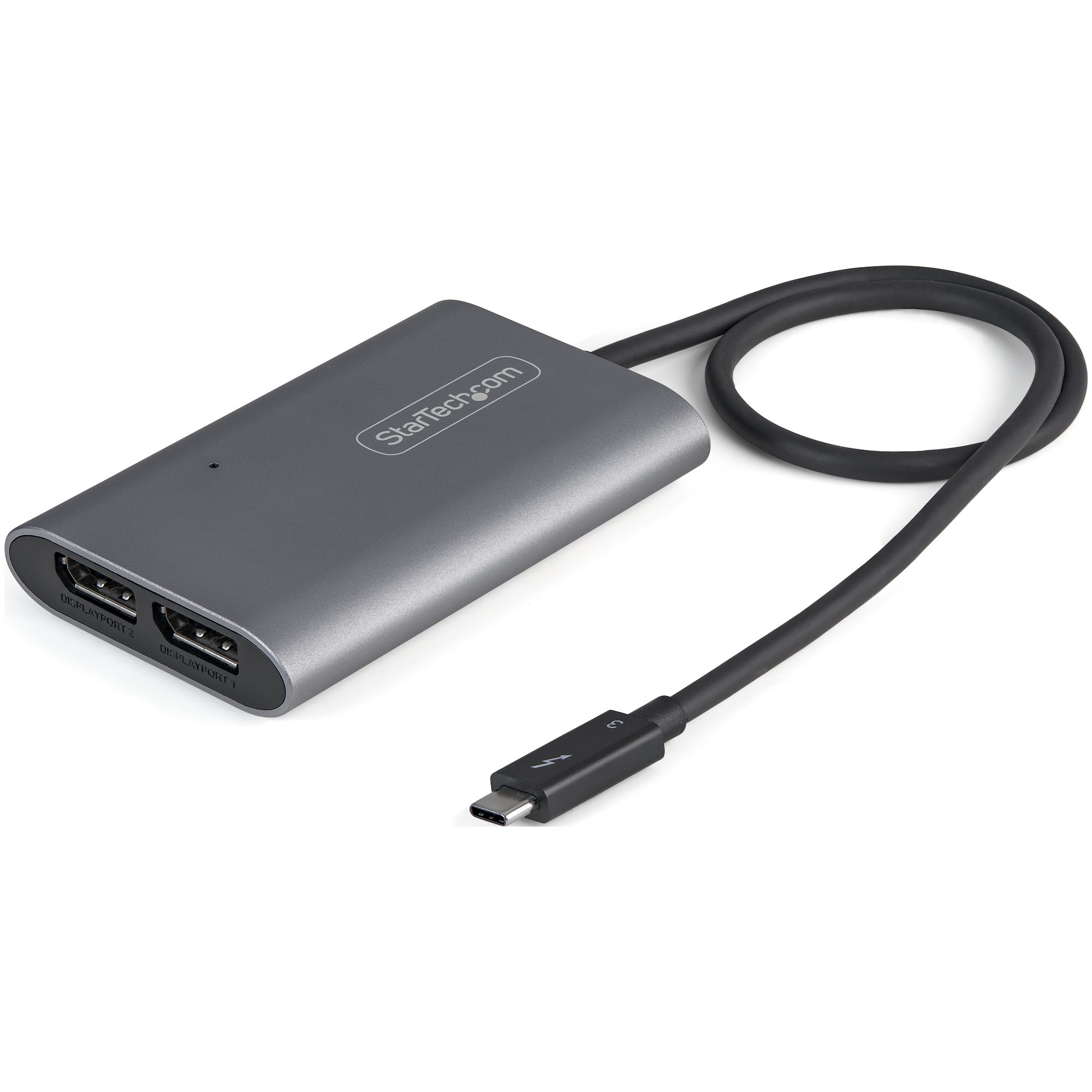 TB32DP14 - StarTech.com Adaptateur Thunderbolt 3 vers Dual DisplayPort DP  1.4 - Adaptateur Thunderbolt 3 vers Double 4K 60Hz DP ou Single Vidéo 8K/5K  - TB3 vers Double Écran DisplayPort - Mac/Windows