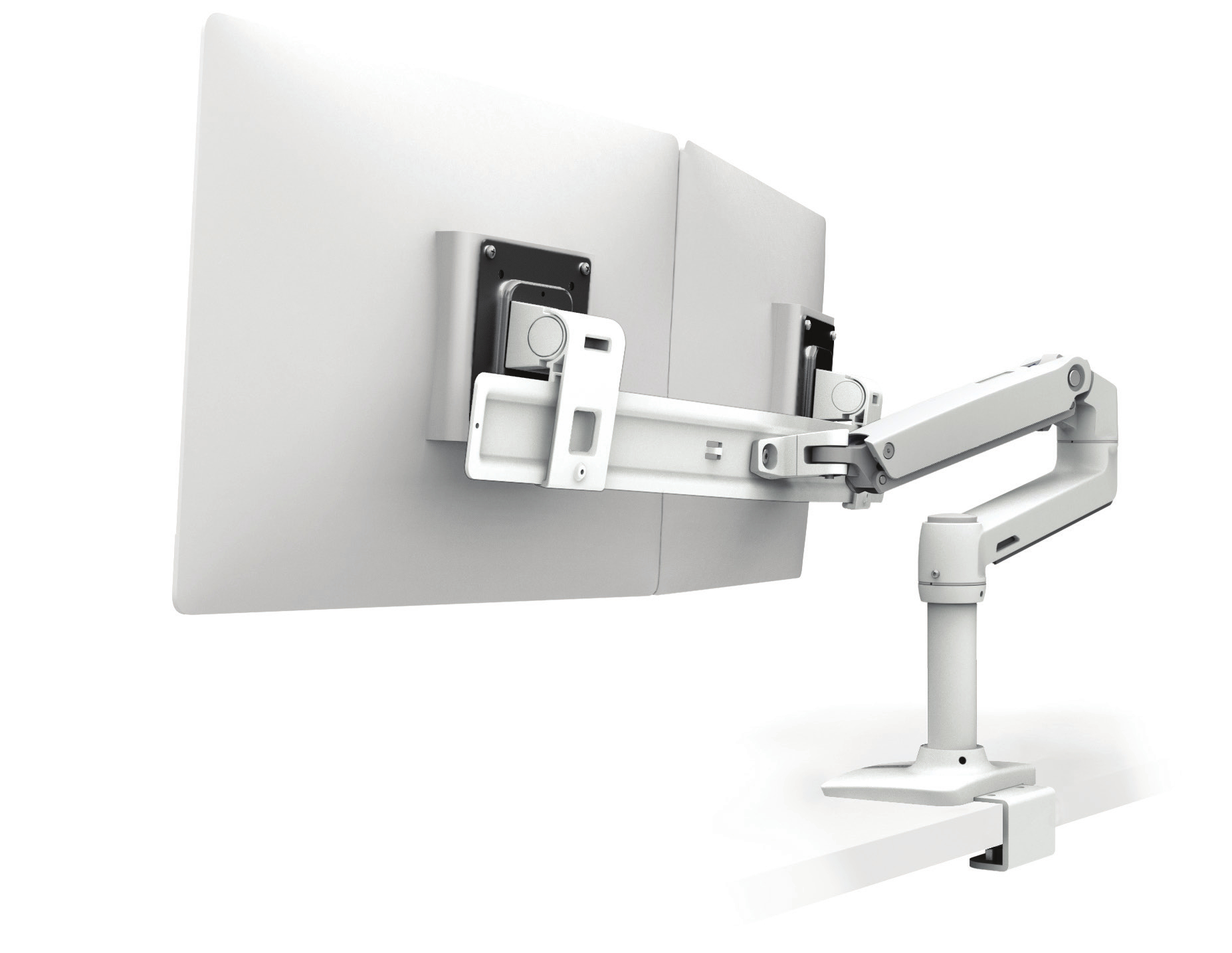 LX Desk Dual Direct Arm Low Profile BWT