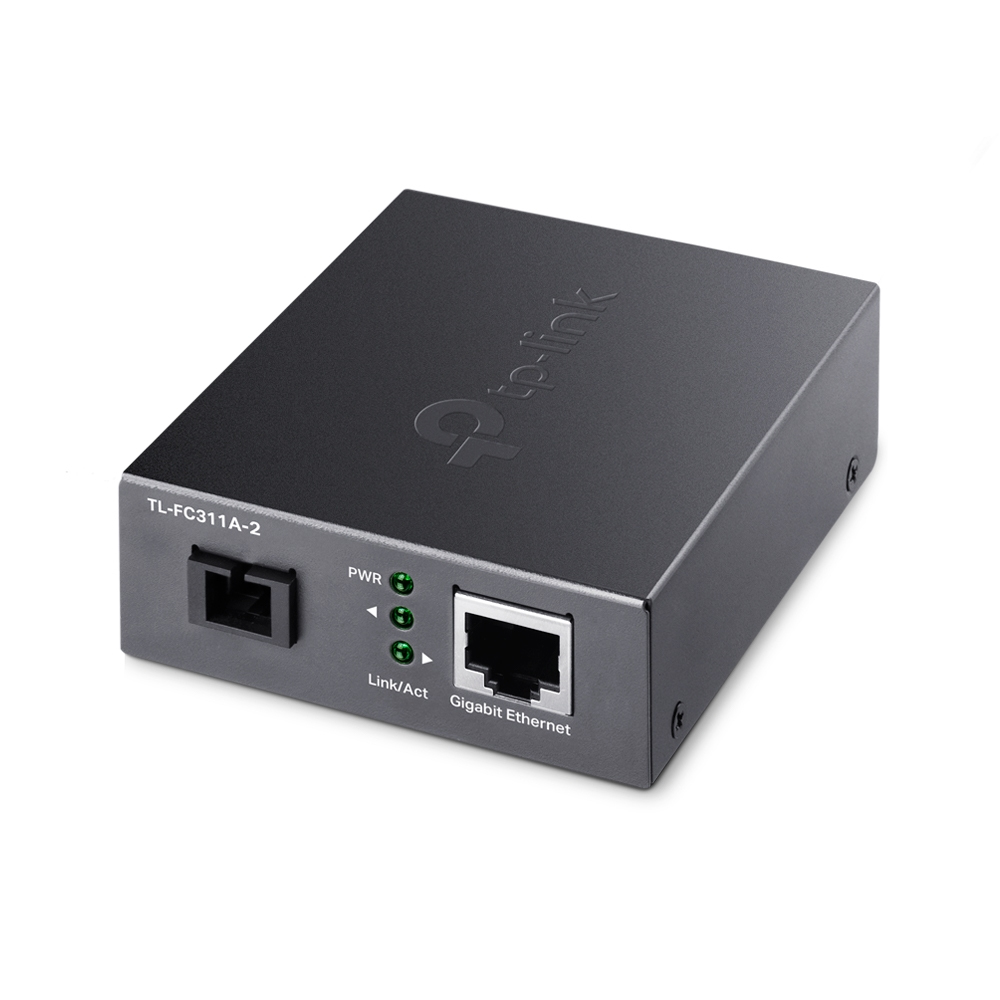 TP-Link TL-FC311A-2 convertisseur de support réseau 1000 Mbit/s Monomode Noir TP-Link TL-FC311A-2 convertisseur de support réseau 1000 Mbit/s Monomode Noir