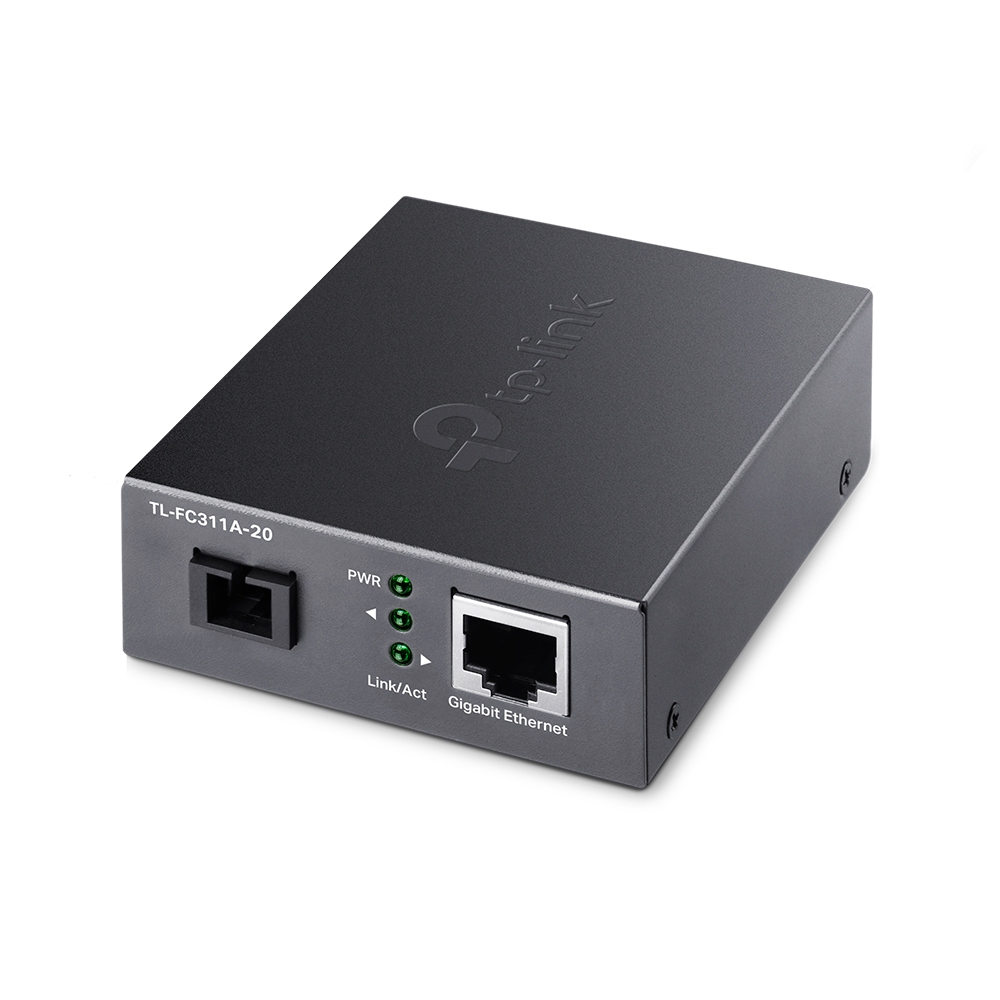 TP-Link TL-FC311A-20 convertisseur de support réseau 1000 Mbit/s Monomode Noir TP-Link TL-FC311A-20 convertisseur de support réseau 1000 Mbit/s Monomode Noir
