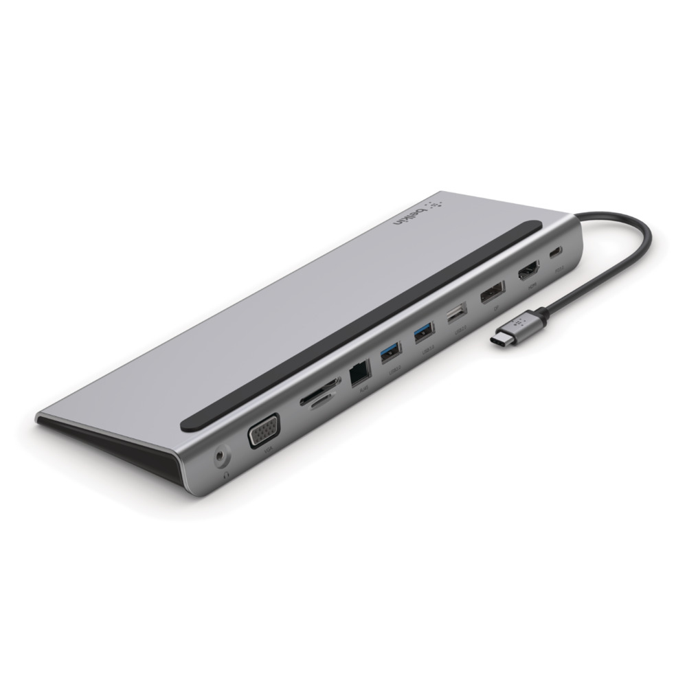 station d'accueil Avec fil USB 3.2 Gen 1 (3.1 Gen 1) Type-C Noir, Gris