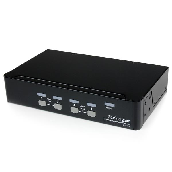StarTech.com Commutateur KVM 4 Ports VGA USB, Montage en Rack StarTech.com Commutateur KVM 4 Ports VGA USB, Montage en Rack
