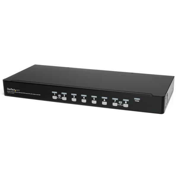 StarTech.com 8 Port 1U Rackmount USB KVM Switch Kit with OSD and Cables StarTech.com 8 Port 1U Rackmount USB KVM Switch Kit with OSD and Cables