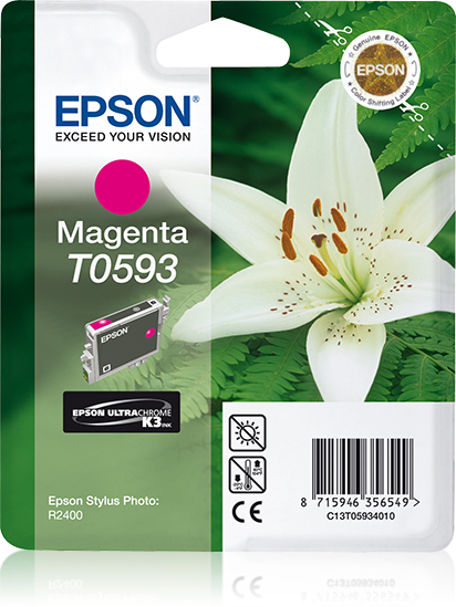 Singlepack Magenta T0593 Ultra Chrome K3 Singlepack Magenta T0593 Ultra Chrome K3