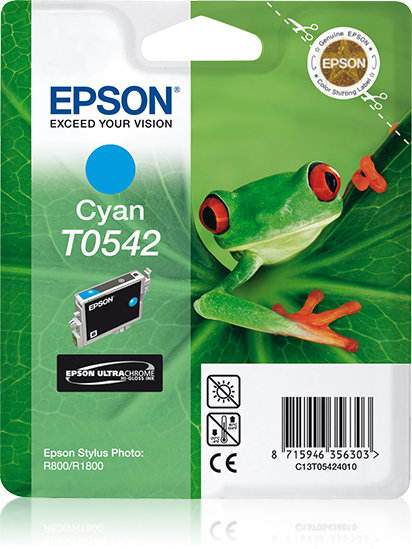 Singlepack Cyan T0542 Ultra Chrome Hi-Gl Singlepack Cyan T0542 Ultra Chrome Hi-Gl