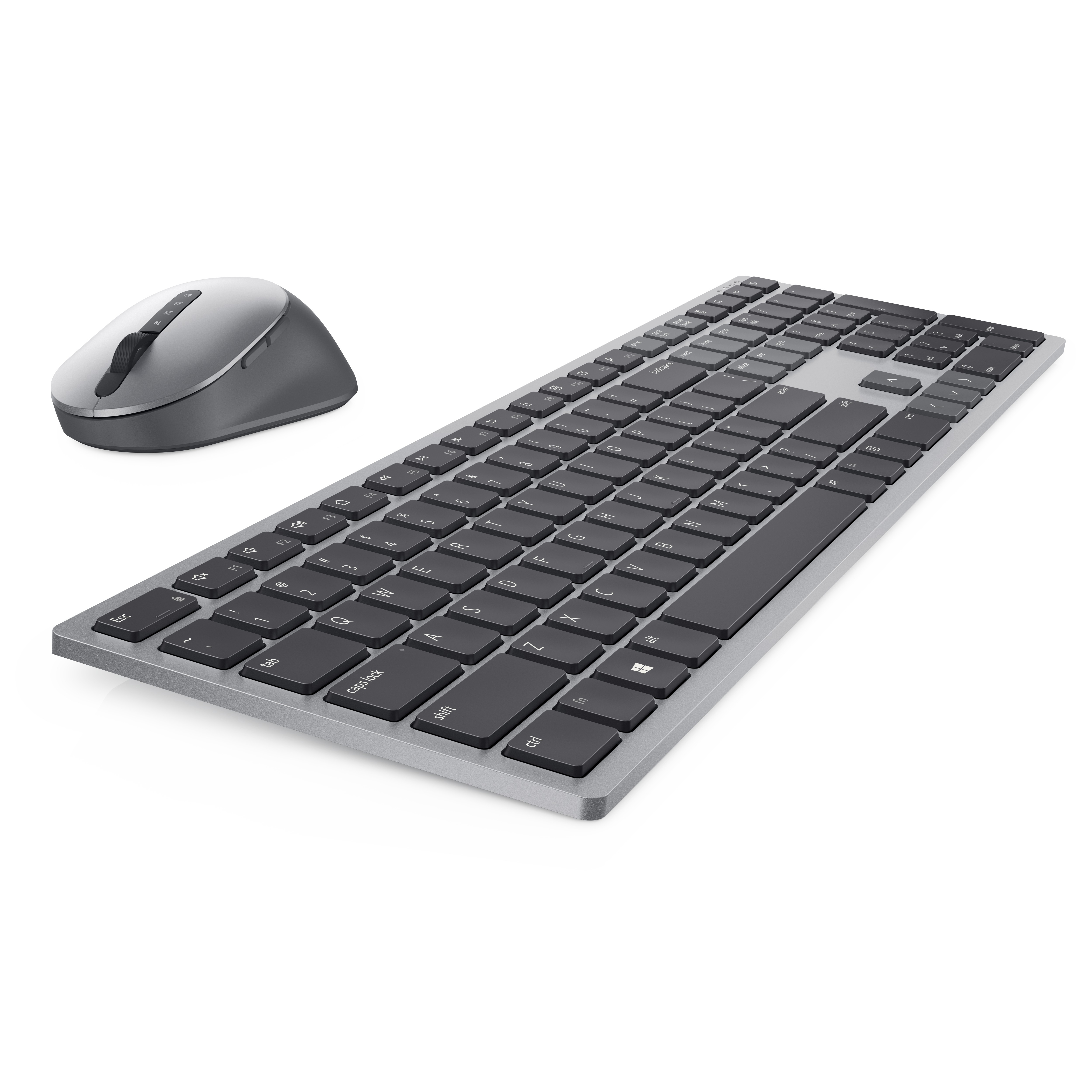 KM7321W clavier RF sans fil + Bluetooth QWERTY US International Gris, Titane