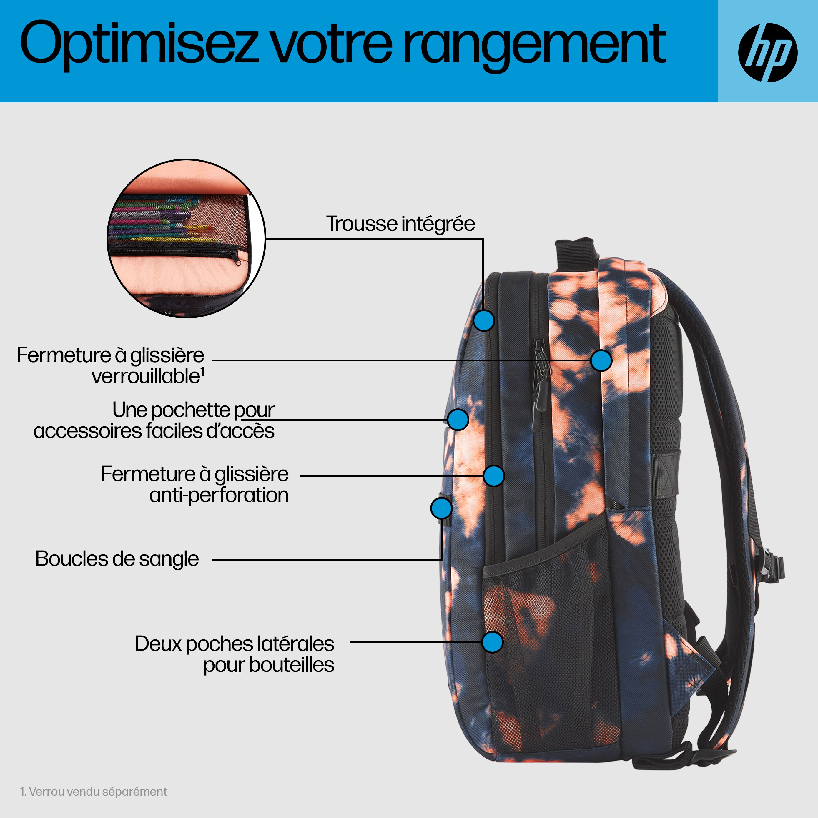 HP Sac à dos Campus XL Tie Dye HP Sac à dos Campus XL Tie Dye