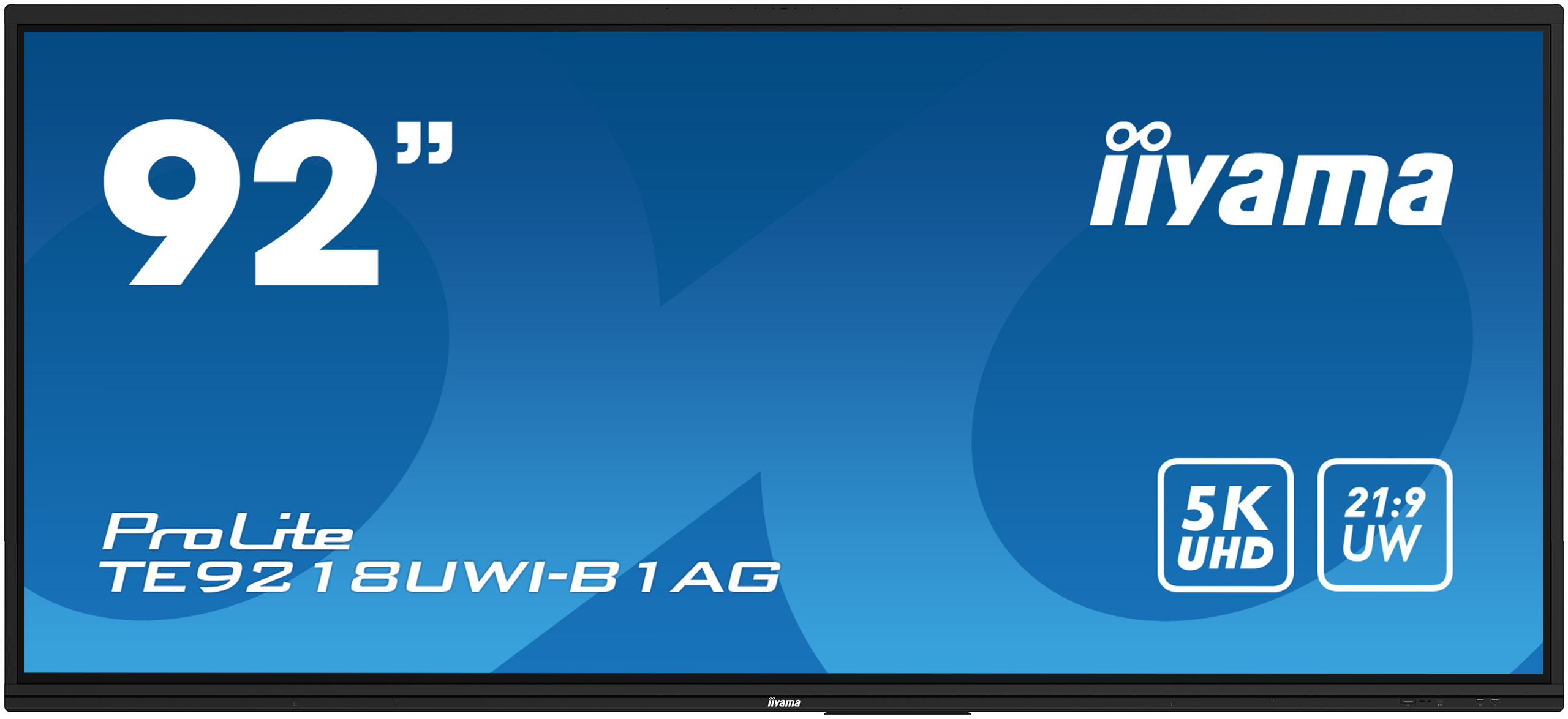 iiyama TE9218UWI-B1AG affichage de messages Écran plat de signalisation numérique 2,32 m (91.5") LED Wifi 500 cd/m² 5K Ultra HD Noir Écran tactile Intégré dans le processeur Android 16/7 iiyama TE9218UWI-B1AG affichage de messages Écran plat de signalisation numérique 2,32 m (91.5") LED Wifi 500 cd/m² 5K Ultra HD Noir Écran tactile Intégré dans le processeur Android 16/7