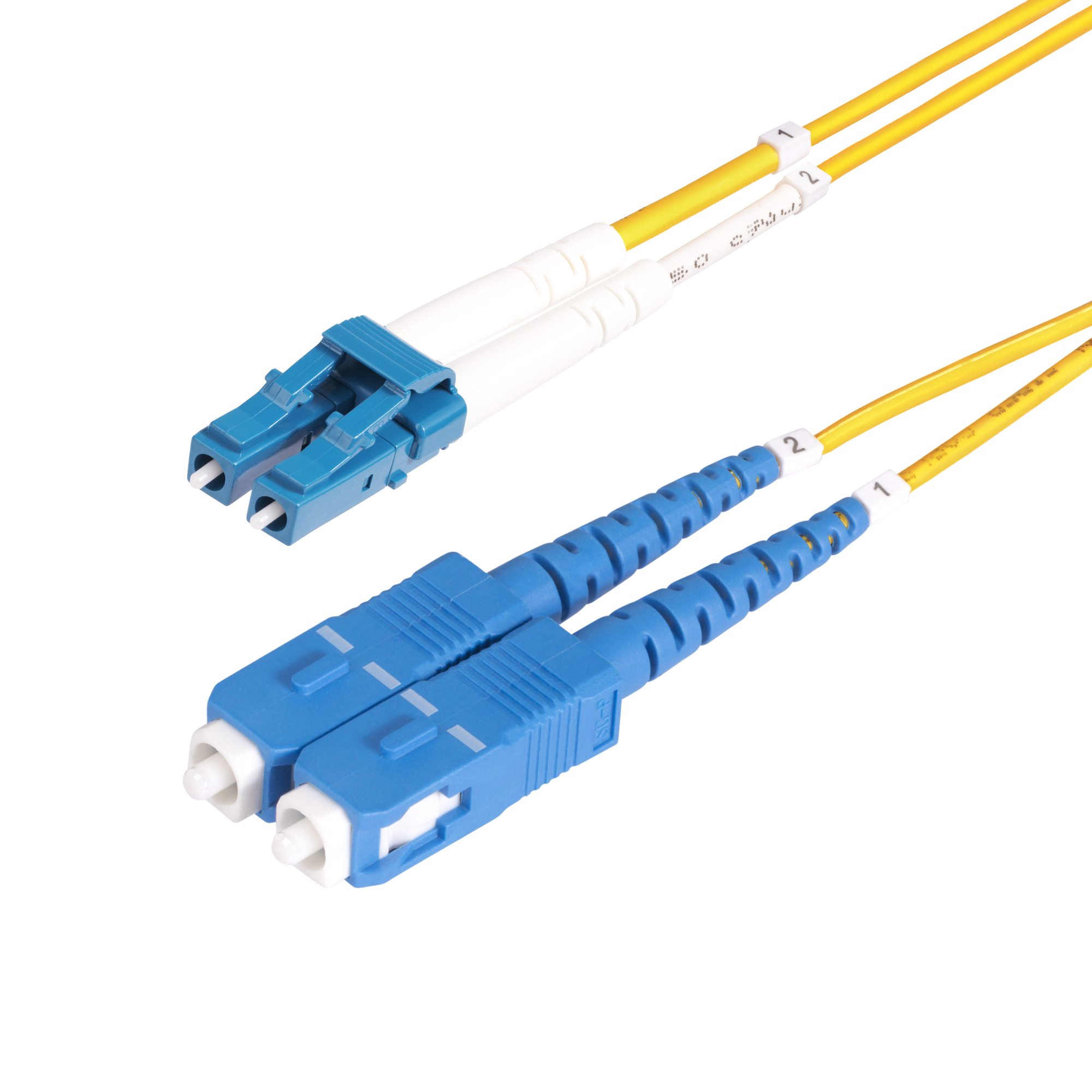 StarTech.com Câble Fibre Optique de 30m Duplex Monomode LC vers SC(UPC) OS2, 9/125µm, 10G, Cordon Fibre Optique, Insensible à la Courbure, Faible Perte d'Insertion, Cordon Patch Fibre LSZH