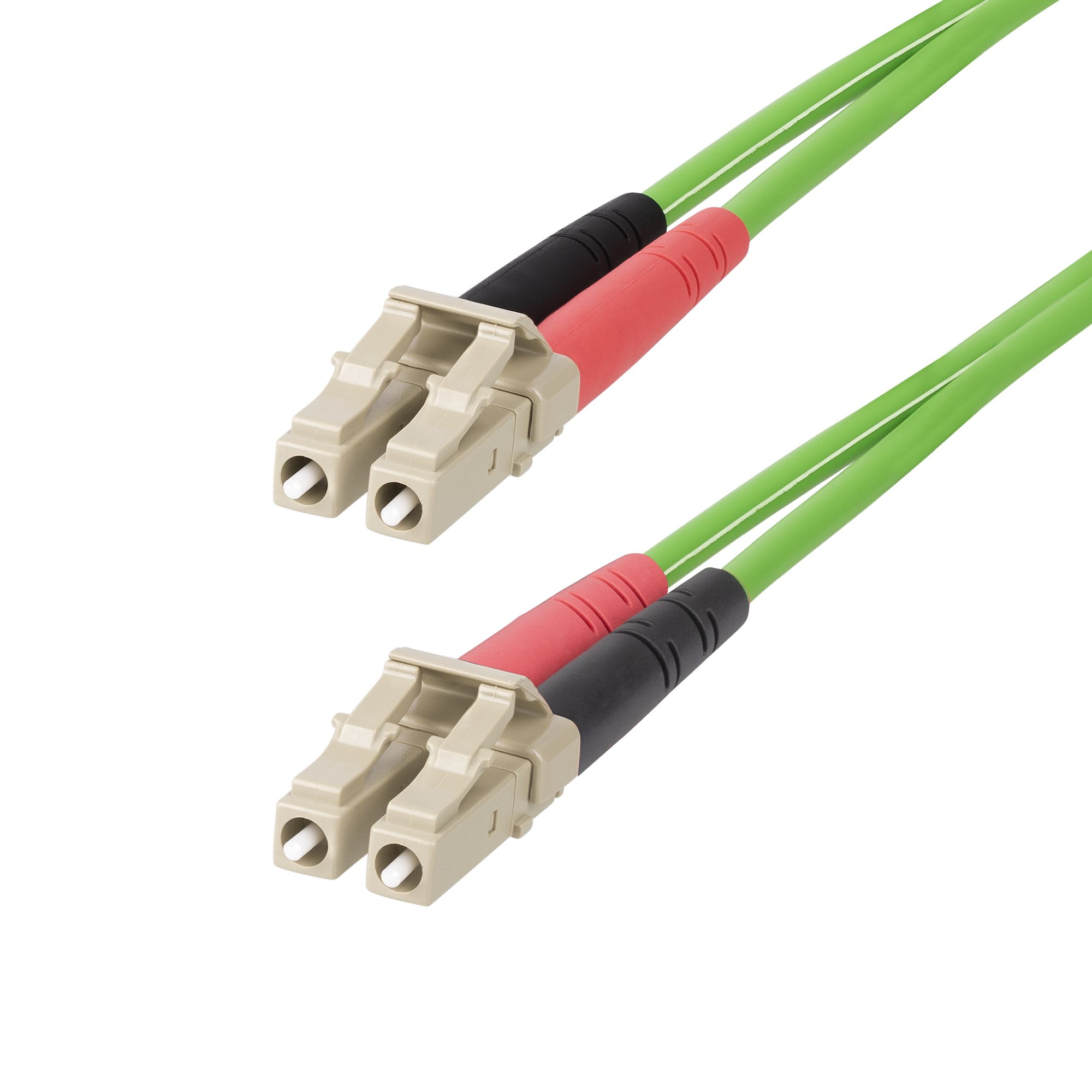 StarTech.com Câble Fibre Optique Multimode OM5 LC à LC UPC de 25m, Cordon/Jarretière/Connecteur Fibre Optique 50/125µm Duplex LOMMF Zipcord, VCSEL, 40G/100G, Insensible à la Courbure, Cordon de Liaison Fibre LSZH