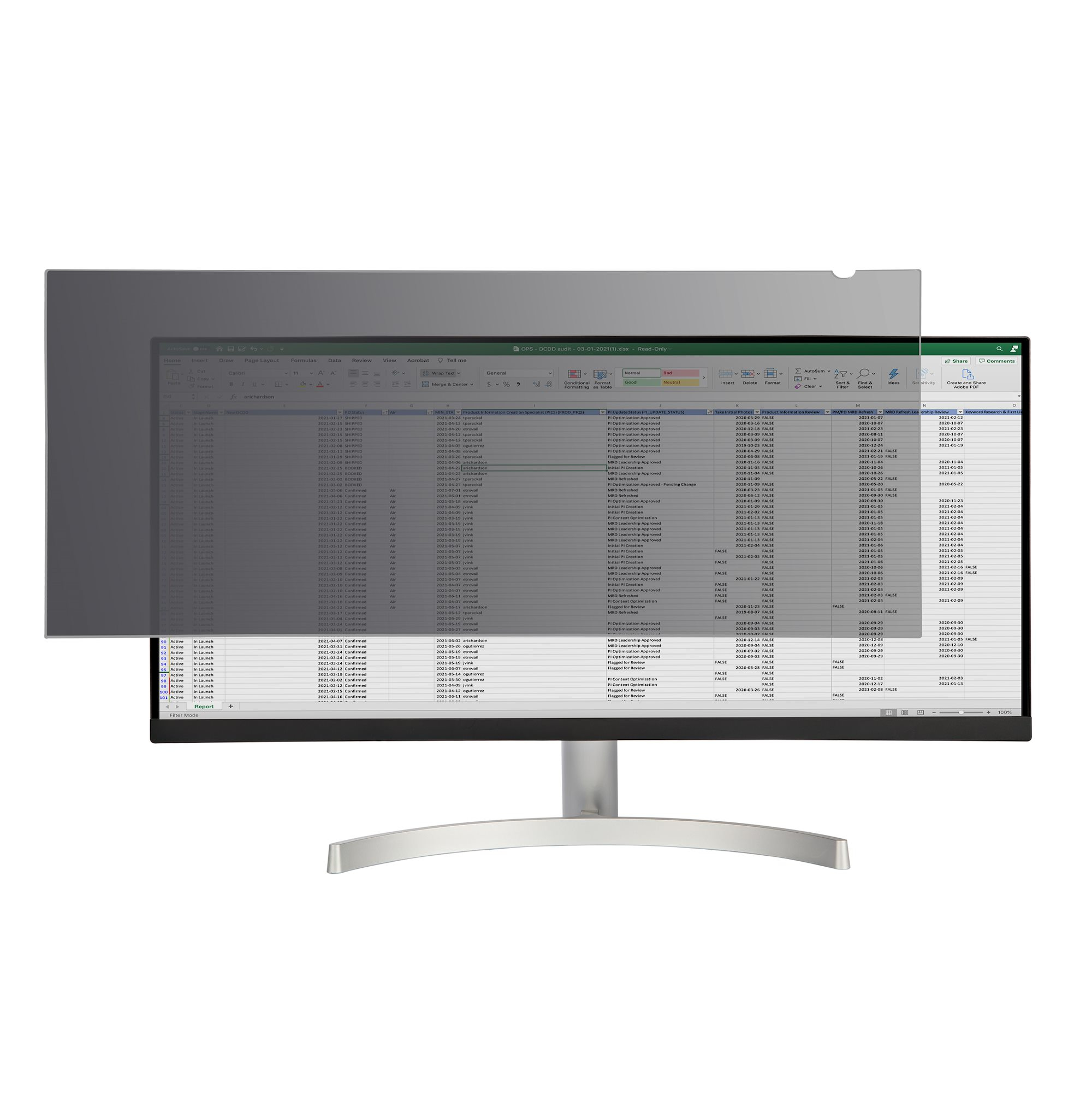 filtre anti-reflets pour écran et filtre de confidentialité Filtre de confidentialité sans bords pour ordinateur 86,4 cm (34") filtre anti-reflets pour écran et filtre de confidentialité Filtre de confidentialité sans bords pour ordinateur 86,4 cm (34")