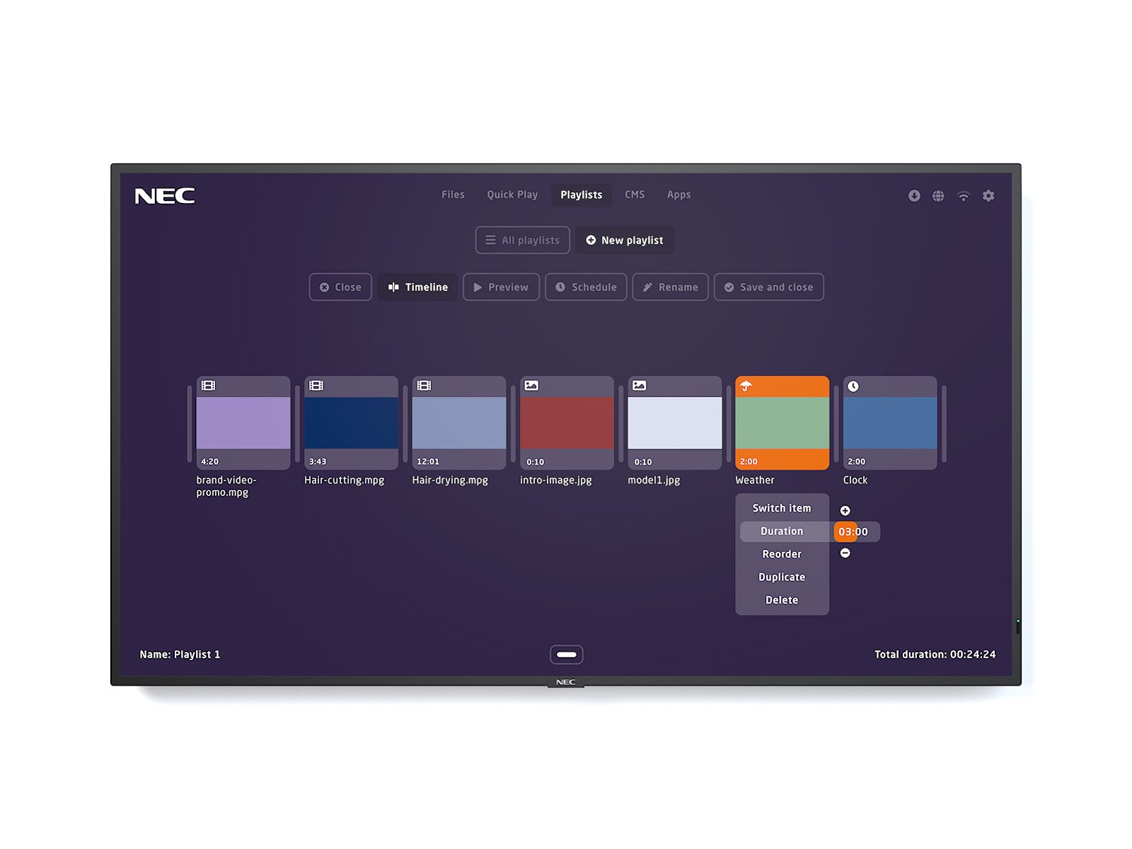 NEC MultiSync P495-MPi4 Écran plat de signalisation numérique 124,5 cm (49") IPS 700 cd/m² 4K Ultra HD Noir Intégré dans le processeur 24/7 NEC MultiSync P495-MPi4 Écran plat de signalisation numérique 124,5 cm (49") IPS 700 cd/m² 4K Ultra HD Noir Intégré dans le processeur 24/7