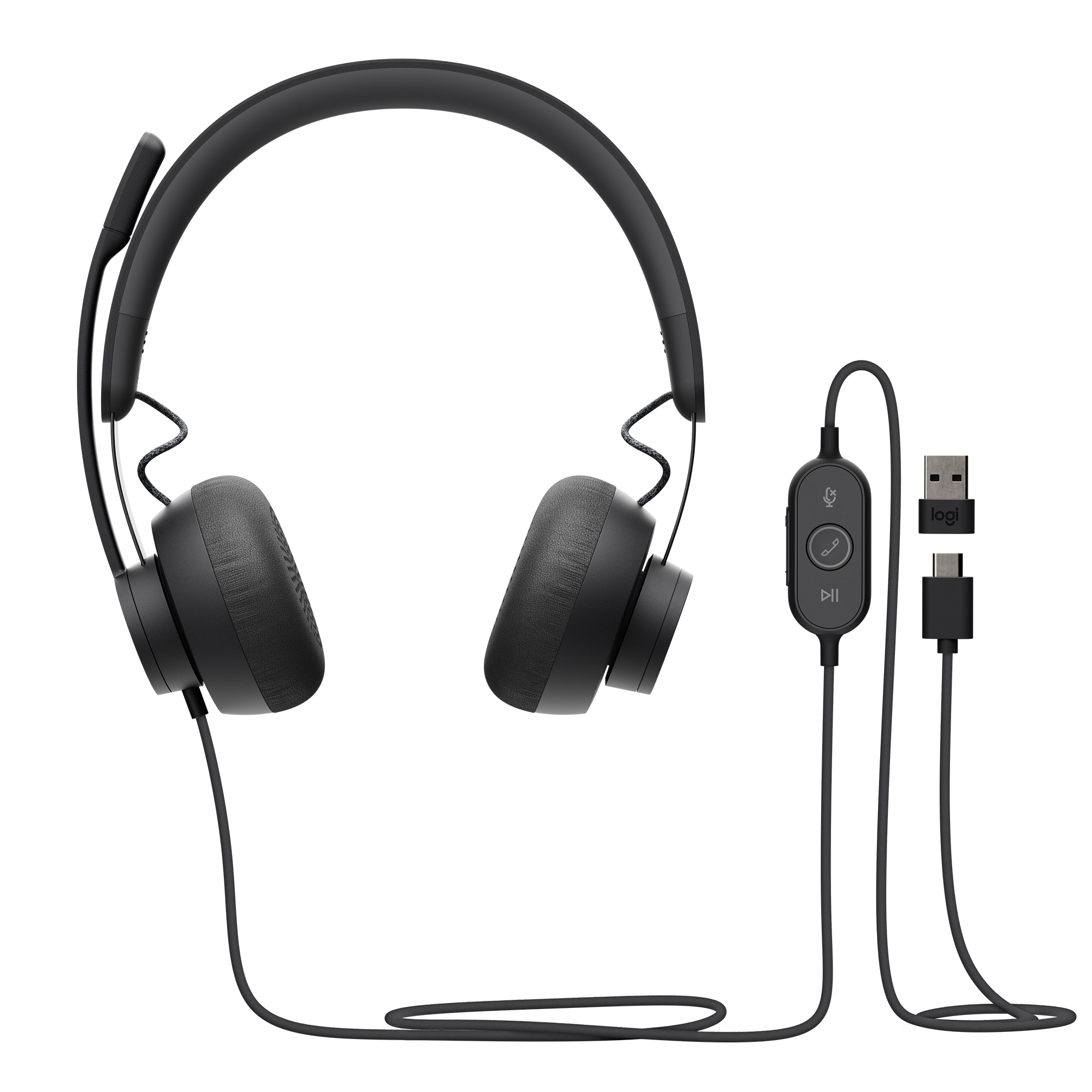 Logitech Zone 750 Casque Avec fil Arceau Bureau/Centre d'appels USB Type-C Graphite Logitech Zone 750 Casque Avec fil Arceau Bureau/Centre d'appels USB Type-C Graphite