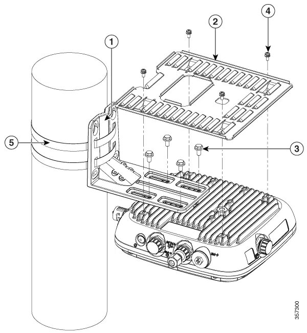 Horizontal Pole/Wall Mnt Kit f Cat9124AX Horizontal Pole/Wall Mnt Kit f Cat9124AX