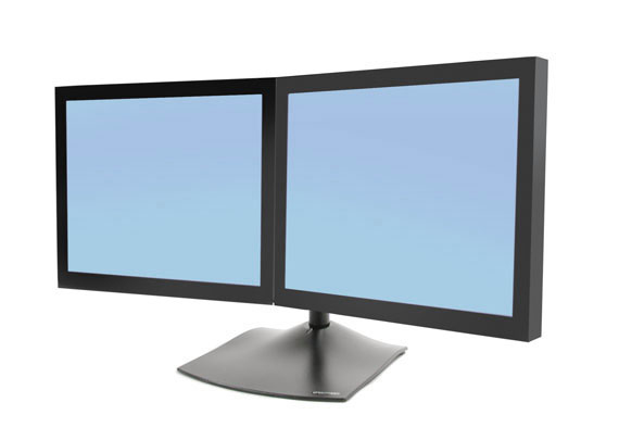Ergotron DS100 Dual-Monitor Desk Stand, Horizontal Ergotron DS100 Dual-Monitor Desk Stand, Horizontal