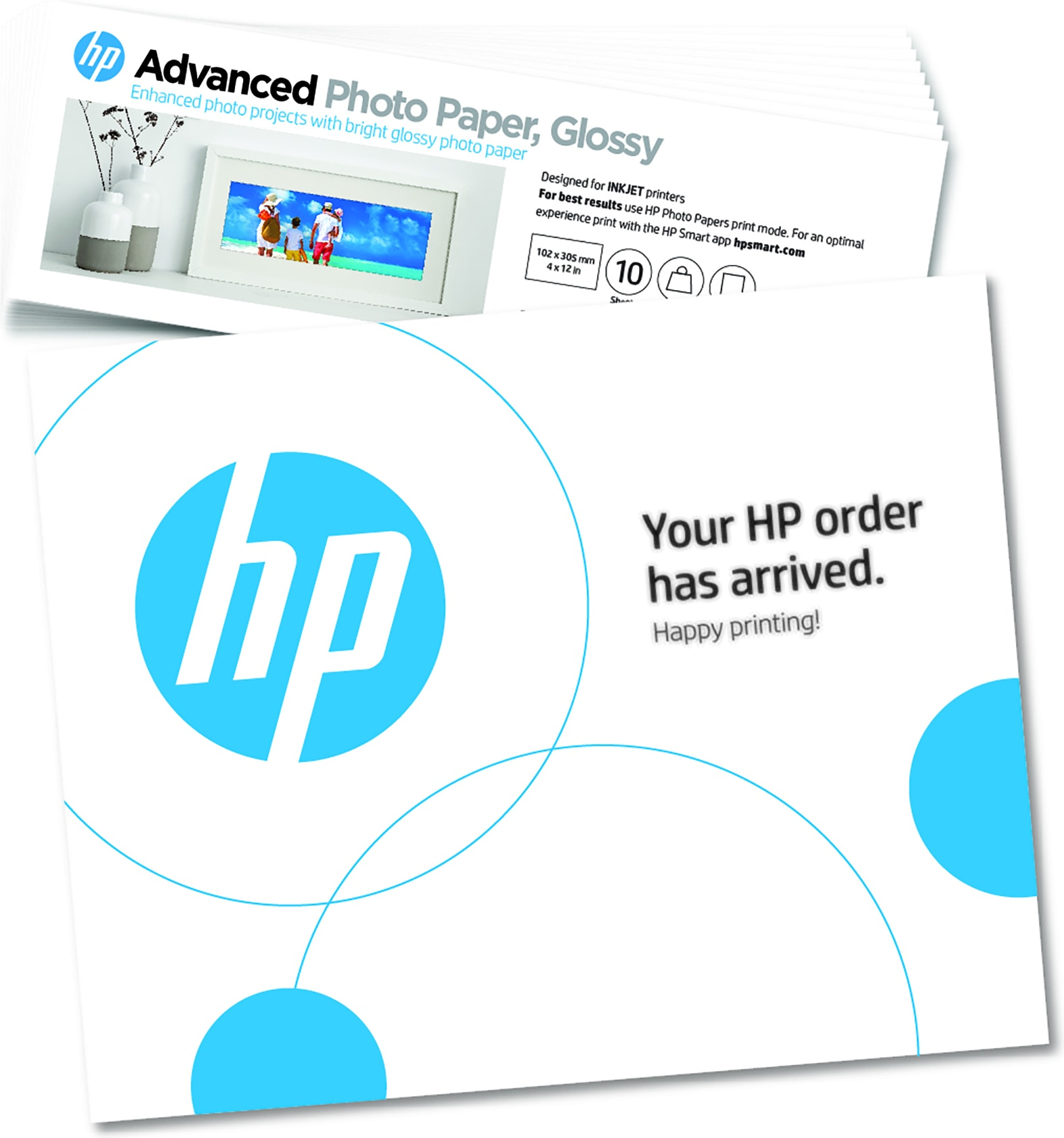 HP Papier photo à finition glacée Advanced, 65 lb, 4 x 12 pouces (101 x 305 mm), 10 feuilles HP Papier photo à finition glacée Advanced, 65 lb, 4 x 12 pouces (101 x 305 mm), 10 feuilles