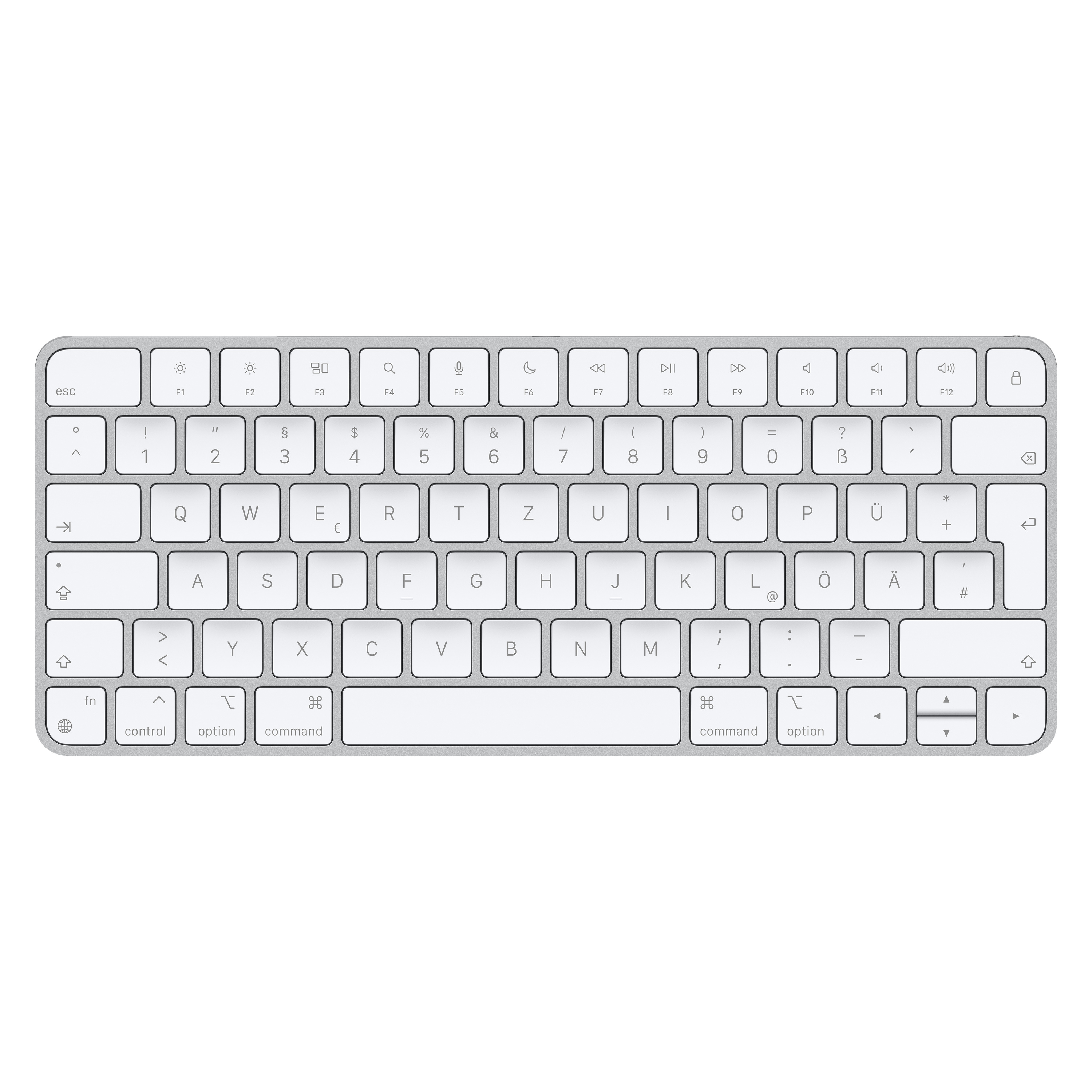 Magic clavier USB + Bluetooth Allemand Aluminium, Blanc