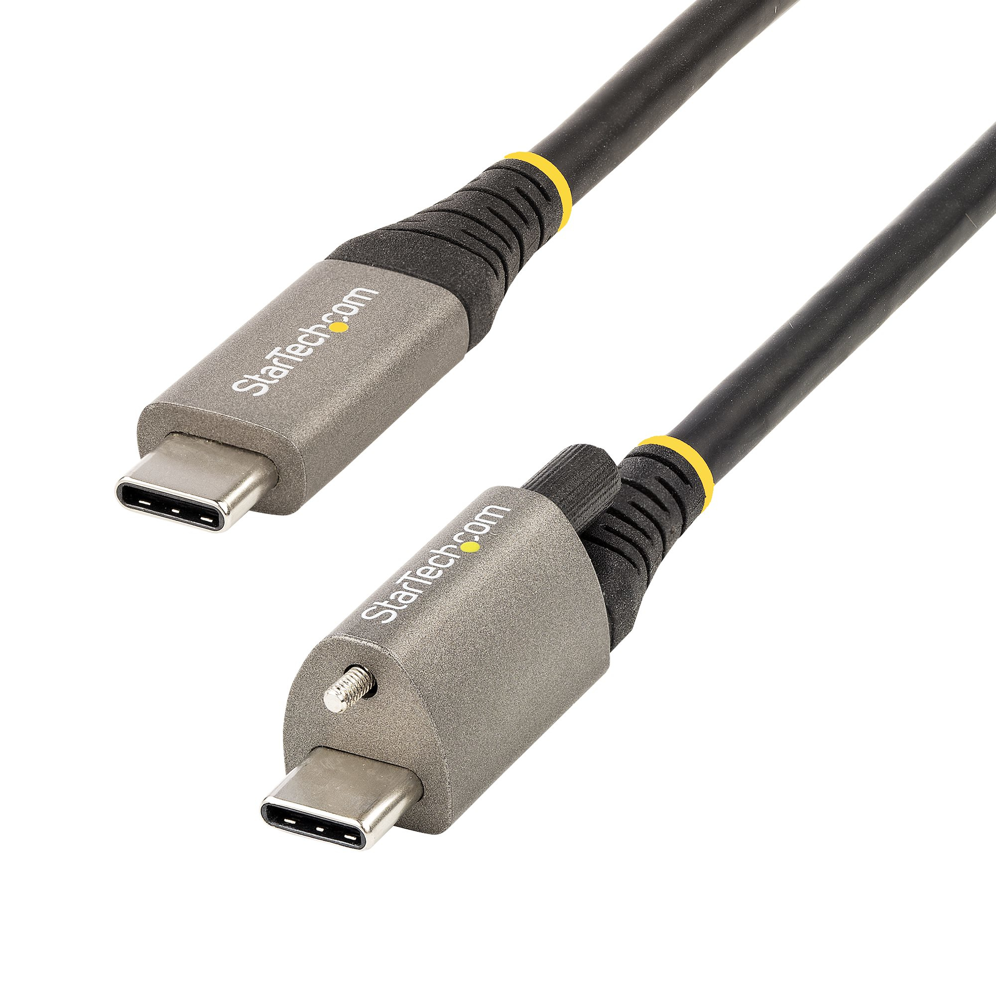 StarTech.com Câble USB C 10Gbps 1m à Verouillage par Vis Supérieure - Câble USB 3.1/3.2 Gen 2 Type-C - 100W/5A Power Delivery, DP Alt Mode, Cordon USB-C à Vis Unique - Charge/Synchronisation StarTech.com Câble USB C 10Gbps 1m à Verouillage par Vis Supérieure - Câble USB 3.1/3.2 Gen 2 Type-C - 100W/5A Power Delivery, DP Alt Mode, Cordon USB-C à Vis Unique - Charge/Synchronisation