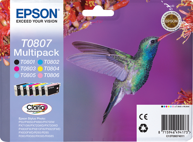 Epson T0807 Multipack Epson T0807 Multipack