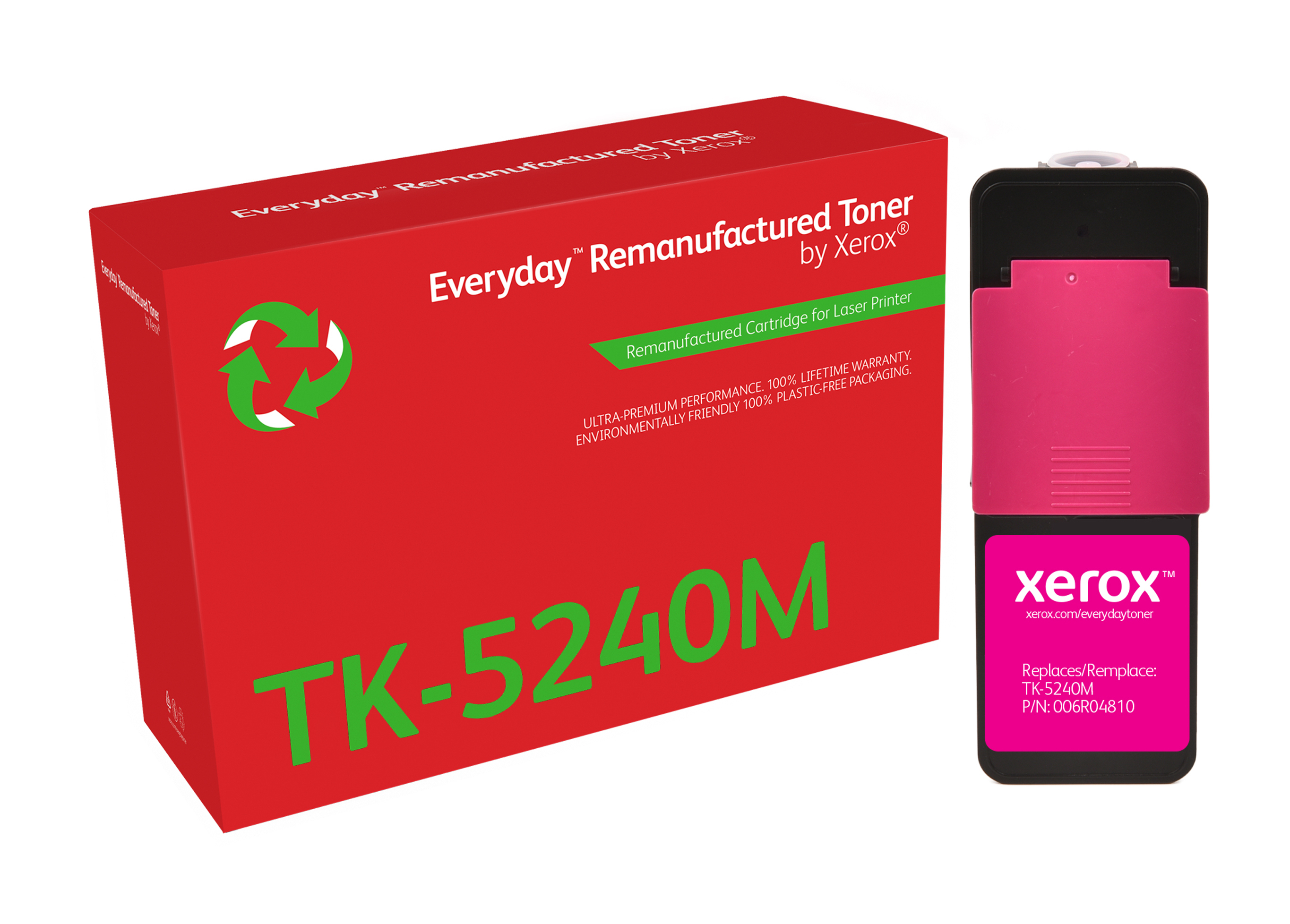 Remanufacturé Everyday Toner remanufacturé Magenta Everyday™ de Xerox compatible avec Kyocera TK-5240M, Capacité standard Remanufacturé Everyday Toner remanufacturé Magenta Everyday™ de Xerox compatible avec Kyocera TK-5240M, Capacité standard
