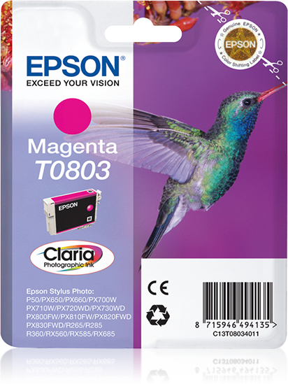 Ink Cartridge T0803 Magenta Blister W/ R Ink Cartridge T0803 Magenta Blister W/ R
