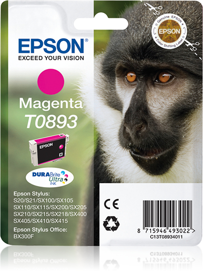 Ink Cartridge T0893 Magenta Blister W/ R Ink Cartridge T0893 Magenta Blister W/ R