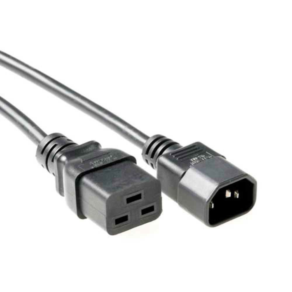 ACT AK5439 câble électrique Noir 1 m Coupleur C14 Coupleur C19 ACT AK5439 câble électrique Noir 1 m Coupleur C14 Coupleur C19