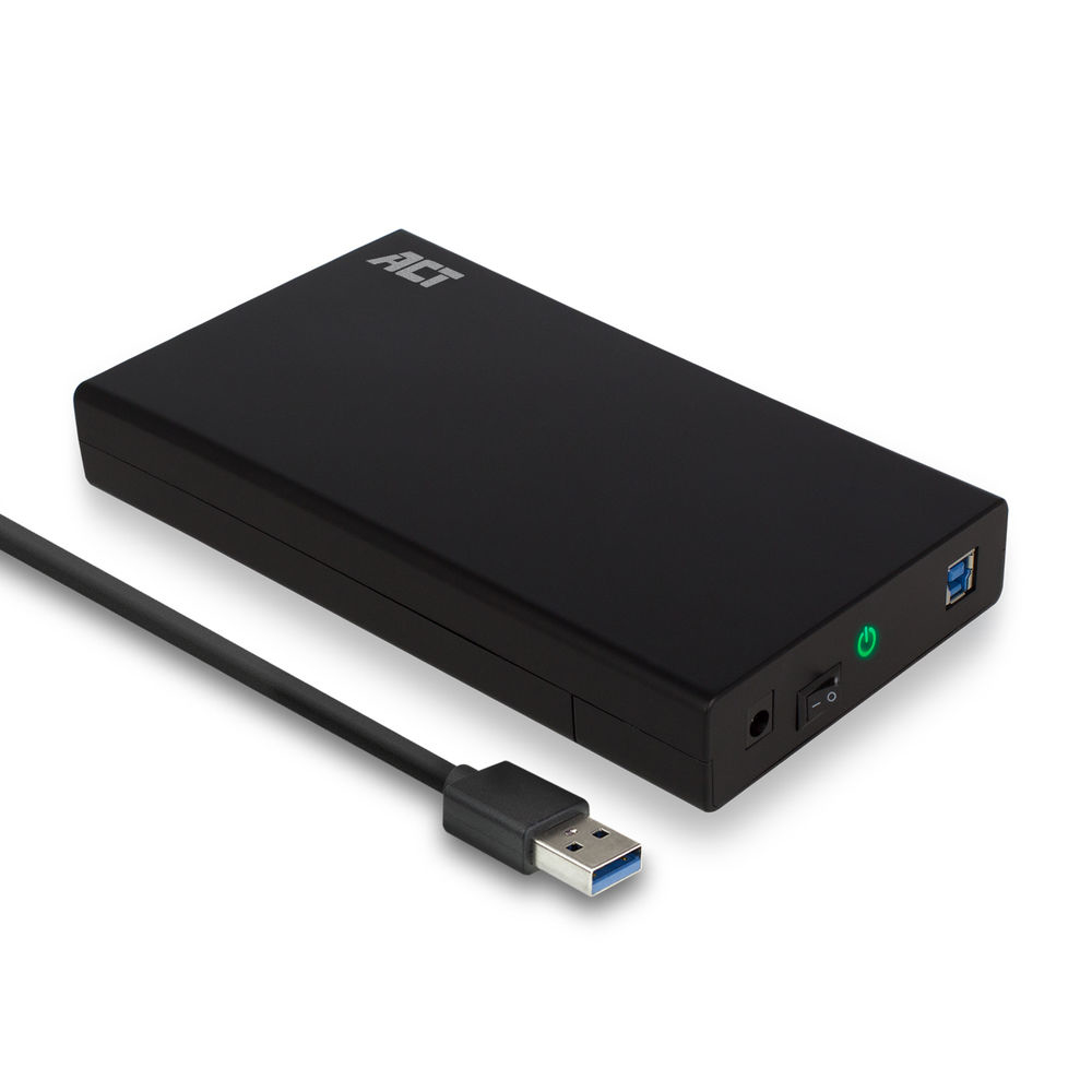 Boîtier de disques de stockage Boîtier disque dur/SSD Noir 3.5" Boîtier de disques de stockage Boîtier disque dur/SSD Noir 3.5"