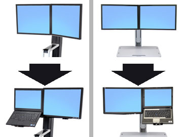 Ergotron WorkFit Conversion Kit: Dual to LCD & Laptop Ergotron WorkFit Conversion Kit: Dual to LCD & Laptop