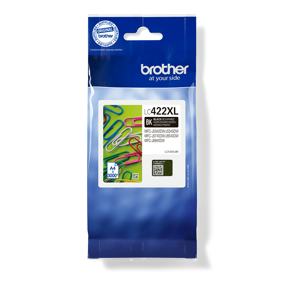 Brother LC-422XLBK cartouche d'encre 1 pièce(s) Original Rendement élevé (XL) Noir Brother LC-422XLBK cartouche d'encre 1 pièce(s) Original Rendement élevé (XL) Noir