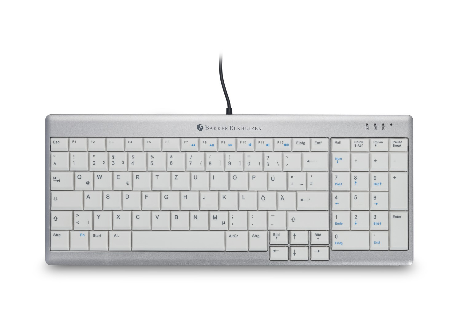 BakkerElkhuizen UltraBoard 960 Standard Compact clavier USB QWERTZ Suisse Argent, Blanc BakkerElkhuizen UltraBoard 960 Standard Compact clavier USB QWERTZ Suisse Argent, Blanc