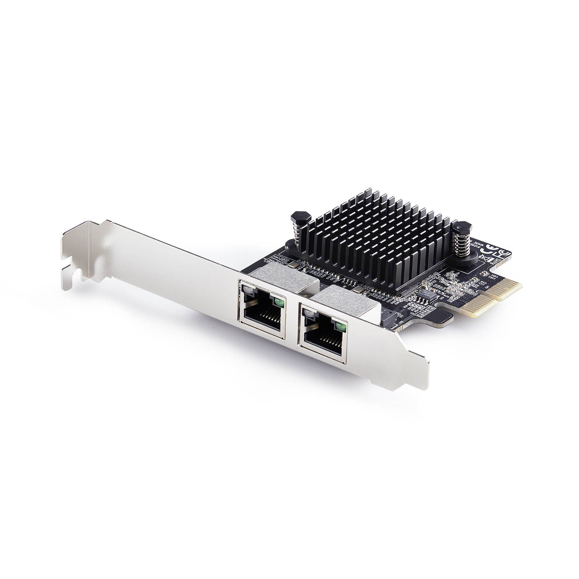 StarTech.com Carte Réseau PCIe Gigabit 5G à 2 Ports, Carte LAN PCI Express 5G/2,5G/1G/100M/10M, Realtek RTL8126, Windows et Linux, Conforme TAA
