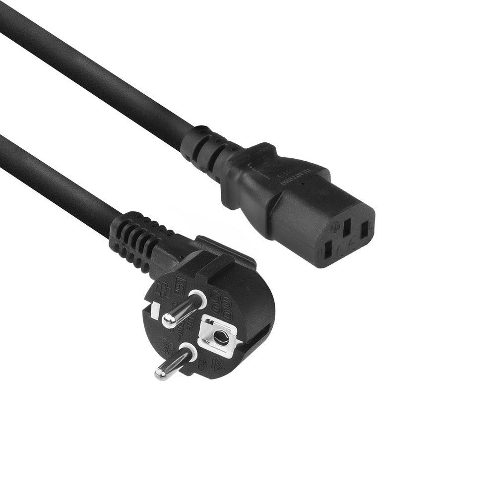 ACT AC3305 câble électrique Noir 2 m Prise d'alimentation type F Coupleur C13 ACT AC3305 câble électrique Noir 2 m Prise d'alimentation type F Coupleur C13