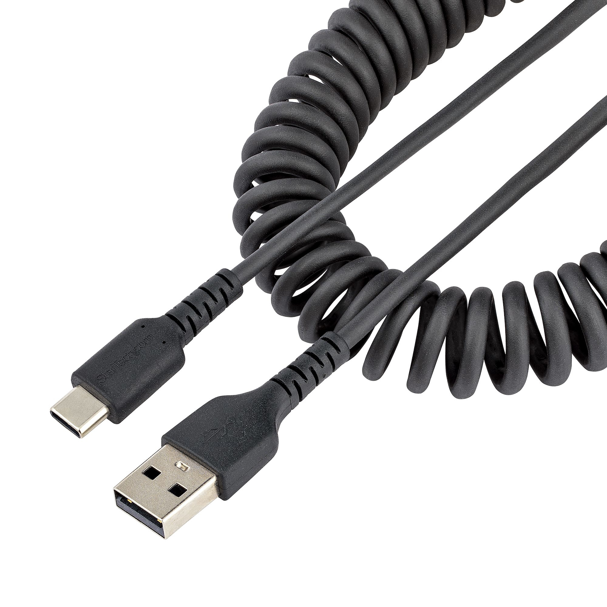 StarTech.com Câble USB vers USB-C de 50cm - Cordon USB USB-C Enroulé à Usage Intensif - Câble USB-A vers USB-C en Fibre Aramide Robuste - Chargeur USB-C M/M - Adaptateur Thunderbolt 3 Noir StarTech.com Câble USB vers USB-C de 50cm - Cordon USB USB-C Enroulé à Usage Intensif - Câble USB-A vers USB-C en Fibre Aramide Robuste - Chargeur USB-C M/M - Adaptateur Thunderbolt 3 Noir