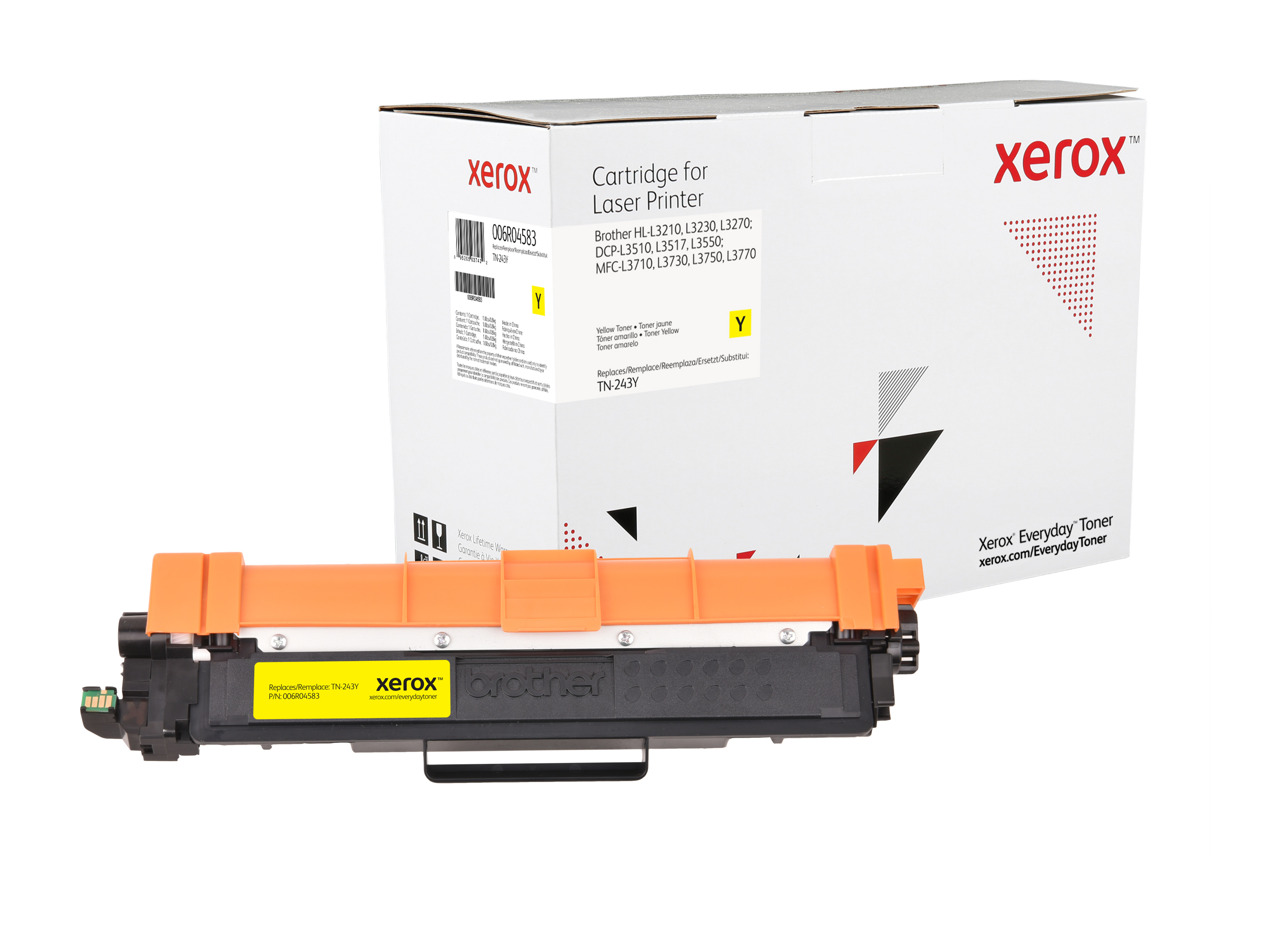 Everyday Toner Jaune compatible avec Brother TN-243Y, Capacité standard Everyday Toner Jaune compatible avec Brother TN-243Y, Capacité standard