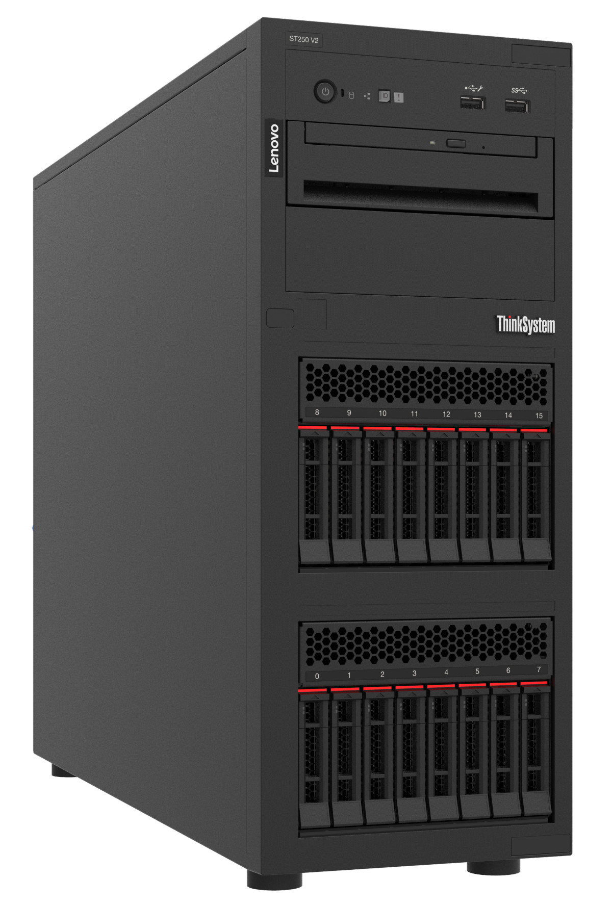 Lenovo ThinkSystem ST250 V2 serveur Tower Intel Xeon E E-2356G 3,2 GHz 16 Go DDR4-SDRAM 750 W
