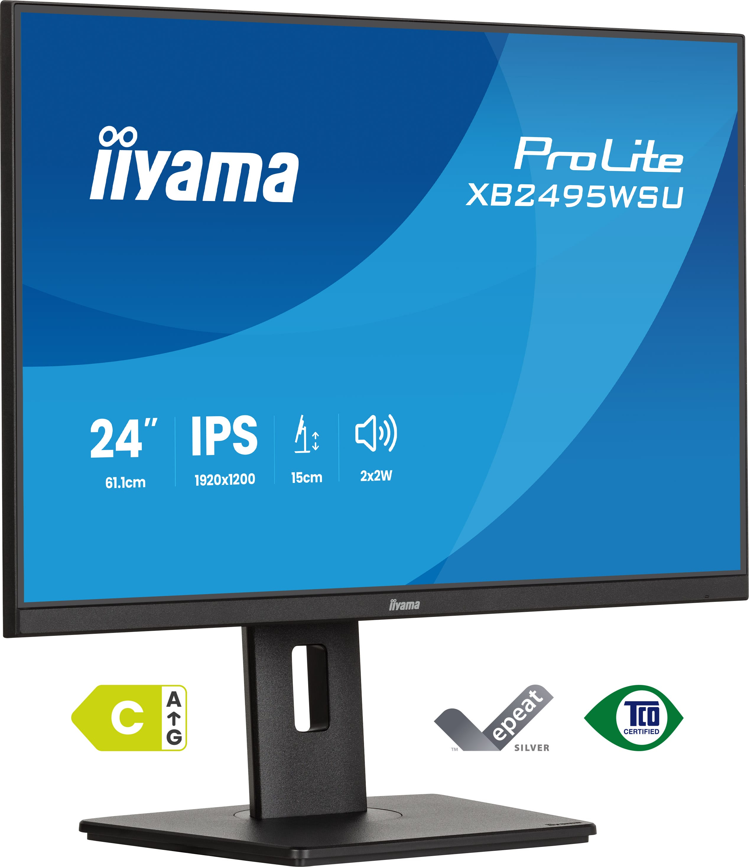 iiyama ProLite XB2495WSU-B1 écran plat de PC 61,2 cm (24.1") 1920 x 1200 pixels Noir