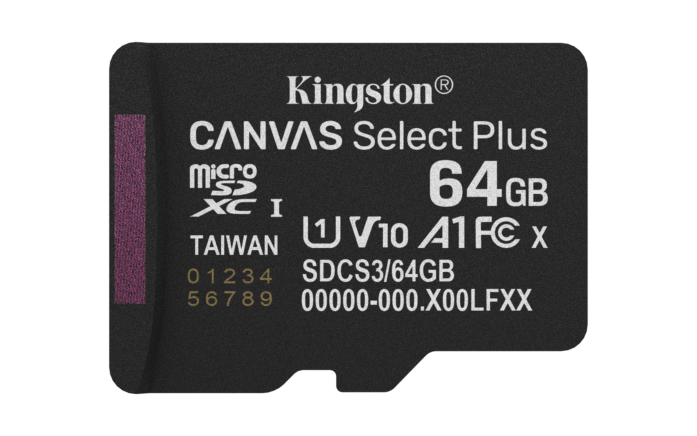 Kingston Technology 64GB micSDXC Canvas Select Plus Gen3 100R A1 (Adaptateur SD non inclus)