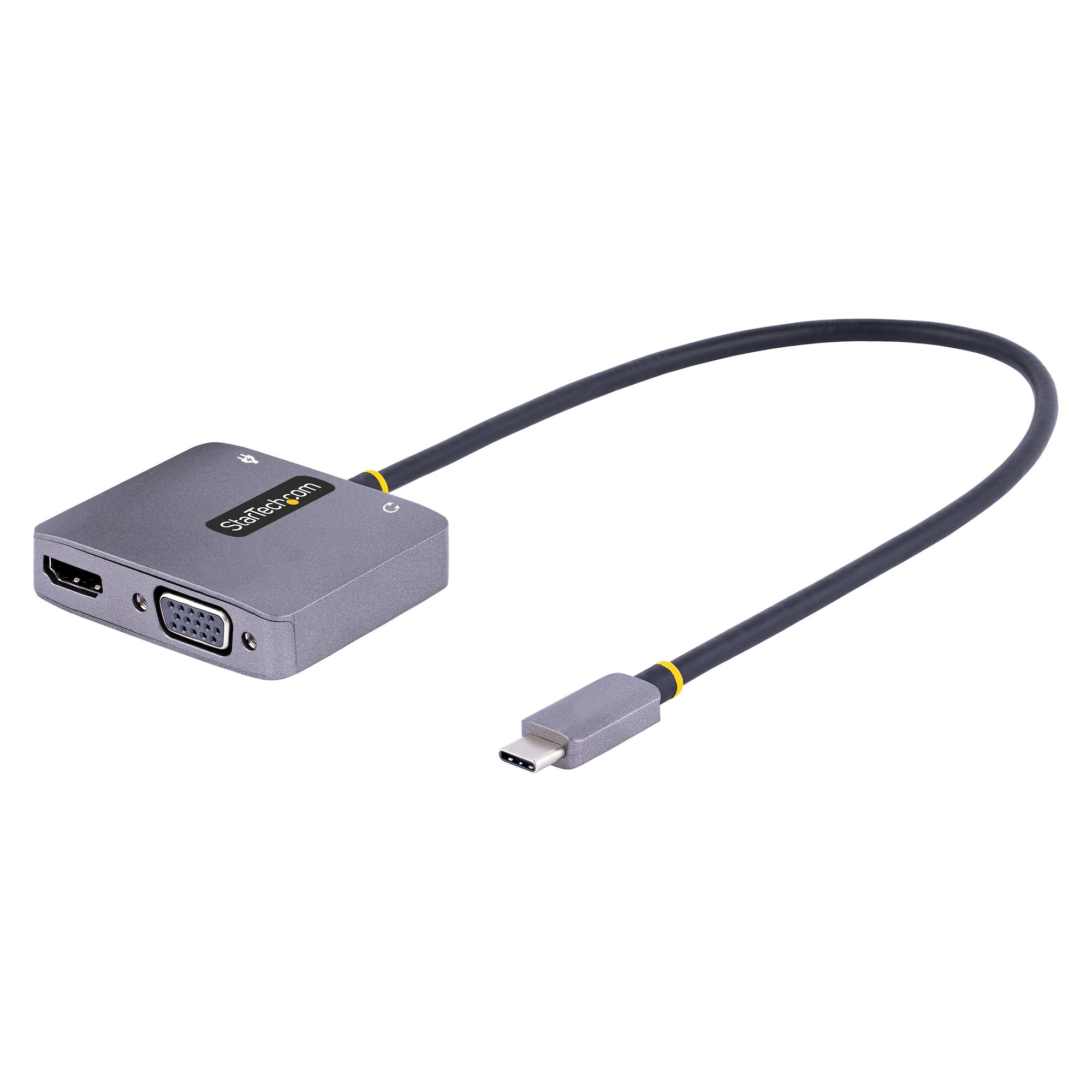 StarTech.com Adaptateur USB C vers HDMI VGA avec Sortie Audio 3,5 - Adaptateur Multiport USB C - Adaptateur USB Type-C, 4K 60Hz HDR, 100W PD 3.0 - Adaptateur Vidéo Compatible TB3/4 - Adaptateur de Voyage StarTech.com Adaptateur USB C vers HDMI VGA avec Sortie Audio 3,5 - Adaptateur Multiport USB C - Adaptateur USB Type-C, 4K 60Hz HDR, 100W PD 3.0 - Adaptateur Vidéo Compatible TB3/4 - Adaptateur de Voyage