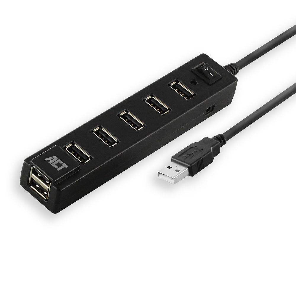 ACT AC6215 hub & concentrateur USB 2.0 480 Mbit/s Noir ACT AC6215 hub & concentrateur USB 2.0 480 Mbit/s Noir