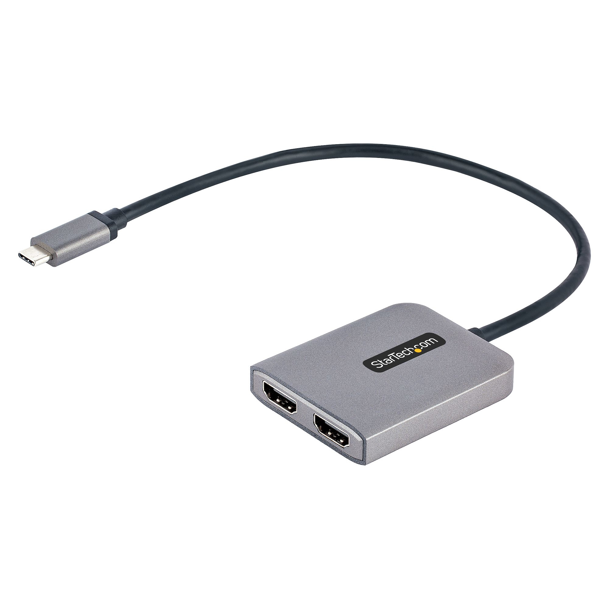 Adaptateur USB-C Mâle vers Double USB-C Femelle, Audio + Charge - Noir -  Français
