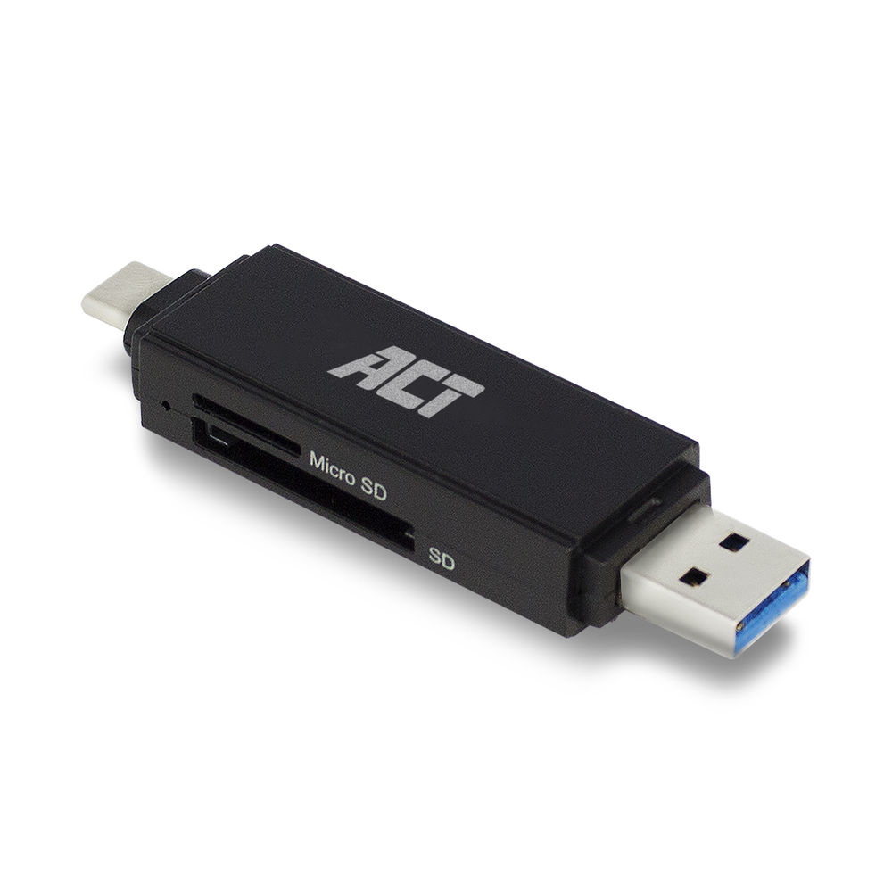 ACT AC6375 lecteur de carte mémoire USB 3.2 Gen 1 (3.1 Gen 1) Noir ACT AC6375 lecteur de carte mémoire USB 3.2 Gen 1 (3.1 Gen 1) Noir