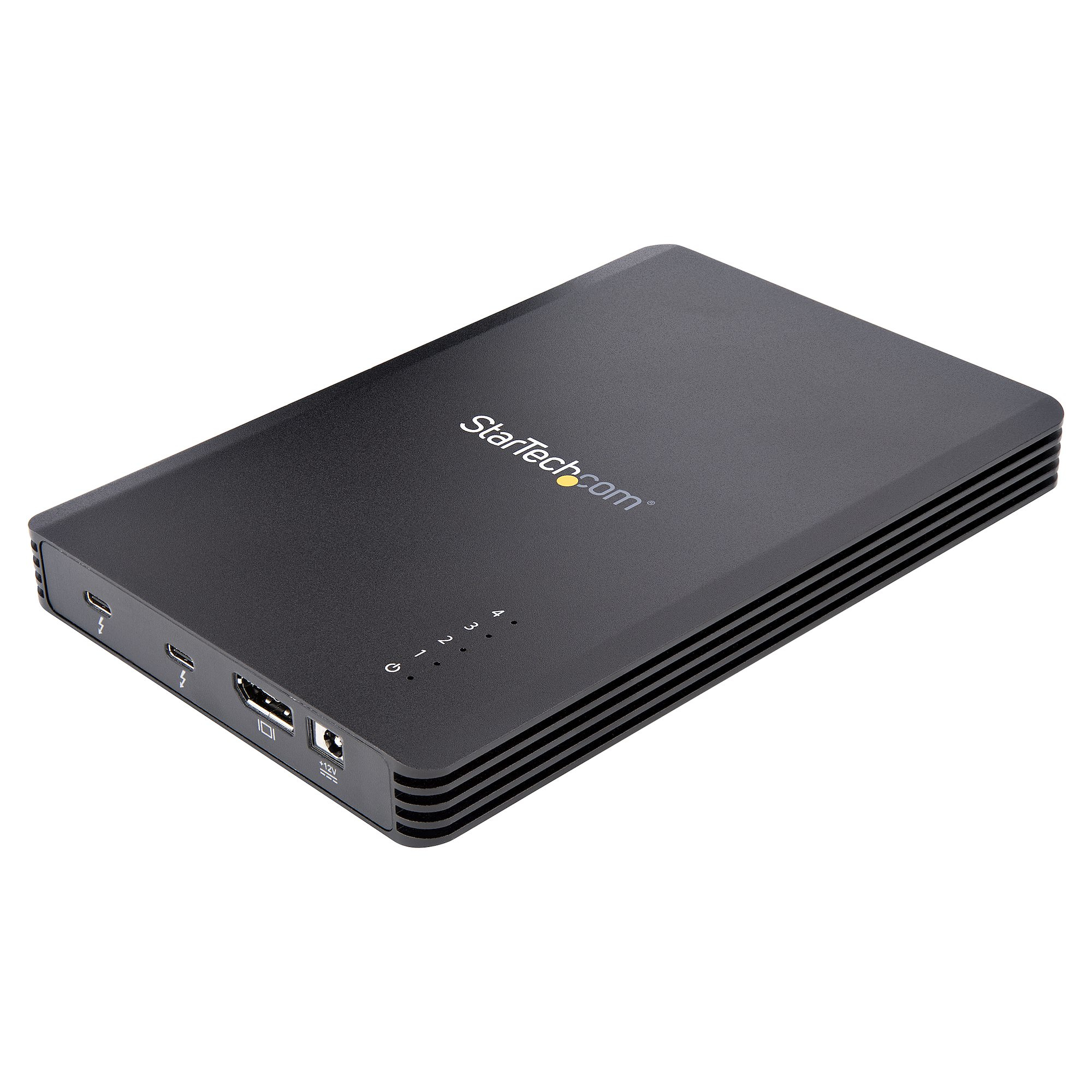 StarTech.com Boîtier SSD M.2 NVMe Thunderbolt 3 à 4 Baies - Boîtier Disque Dur Externe 1 DisplayPort vidéo et 2 Ports TB3 Downstream - Boîtier pour Disque Dur - Boîtier SSD Externe, 40Gbps, Alimentation 72W StarTech.com Boîtier SSD M.2 NVMe Thunderbolt 3 à 4 Baies - Boîtier Disque Dur Externe 1 DisplayPort vidéo et 2 Ports TB3 Downstream - Boîtier pour Disque Dur - Boîtier SSD Externe, 40Gbps, Alimentation 72W